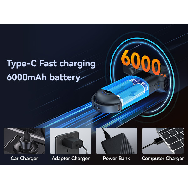 Wolfbox Portable Turbo Compressed Air Jetfan Handheld Cleaner & Hairdryer