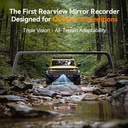 WOLFBOX G900 TriPro 3-Channel Mirror Dash Cam 4K Front, 2.5K Rear & Bumper