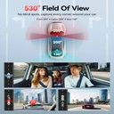 REDTIGER VP20 530 Dash Cam - 3-Channel 2.5K+1080P with IR Night Vision
