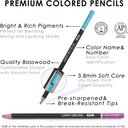 KALOUR 180 Colored Pencil Set for Adults Artists kids 3.8mm Rich Pigment
