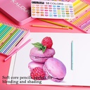 KALOUR 50 Macaron Pastel Colored Pencils Artists Soft Core