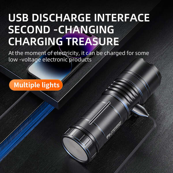 SUPERFIRE Y5-N Zoom Flashlight - 1200 Lumens, 800m Beam Distance, 5 Modes