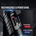 SUPERFIRE V8-S Rechargeable Bright Light Zoomable LED Torch 2000 Lumens