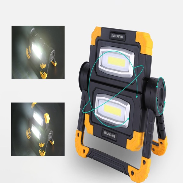 SUPERFIRE G7 Foldable Workshop Flashlight - 1600 Lumens, 5000mAh Battery