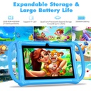 PRITOM K7 Pro Kids Tablet - 7" 4GB RAM, 32GB ROM, Case with Side Handles - Blue