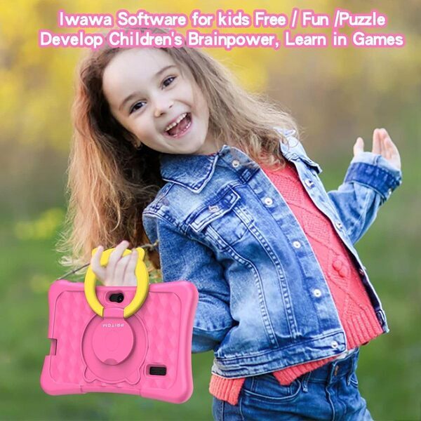Pritom Smart Tablet for Kids 7" with WiFi 2GB RAM 32GB ROM Parental Control - Pink