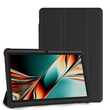 Pritom 7" Tablet 4GB RAM 32GB ROM 3500mAh Battery with Protective Cover - Black