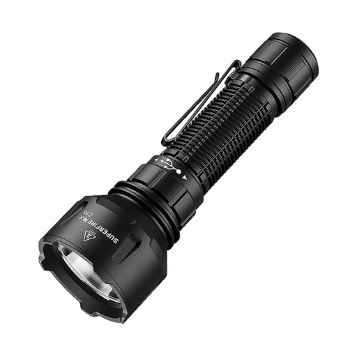 [7044] SUPERFIRE C16 Tactical Flashlight - 2700 Lumens, 40W Power, Type-C
