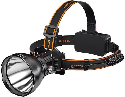 [6975515770219] SUPERFIRE Bright Rechargeable Headlamp Portable LED Headlight 2500 Lumens HL-60